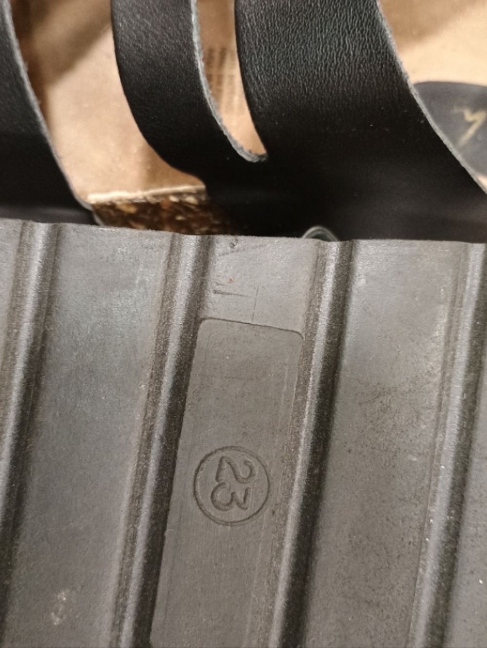 Triple Strap Black Faux-Leather Slide Sandals - Picture 5 of 6